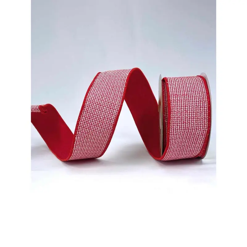 Direct Export, Red Basket Wave Ribbon, 2.5"x10yd
