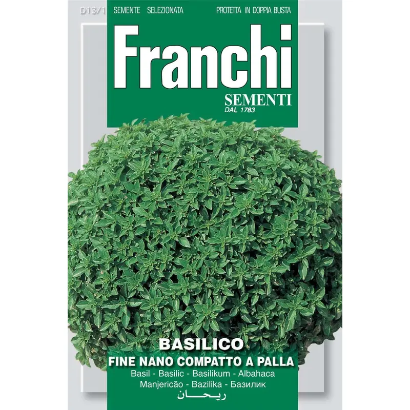 Franchi Basil Fine Verde Nano Compatto A Palla Seeds