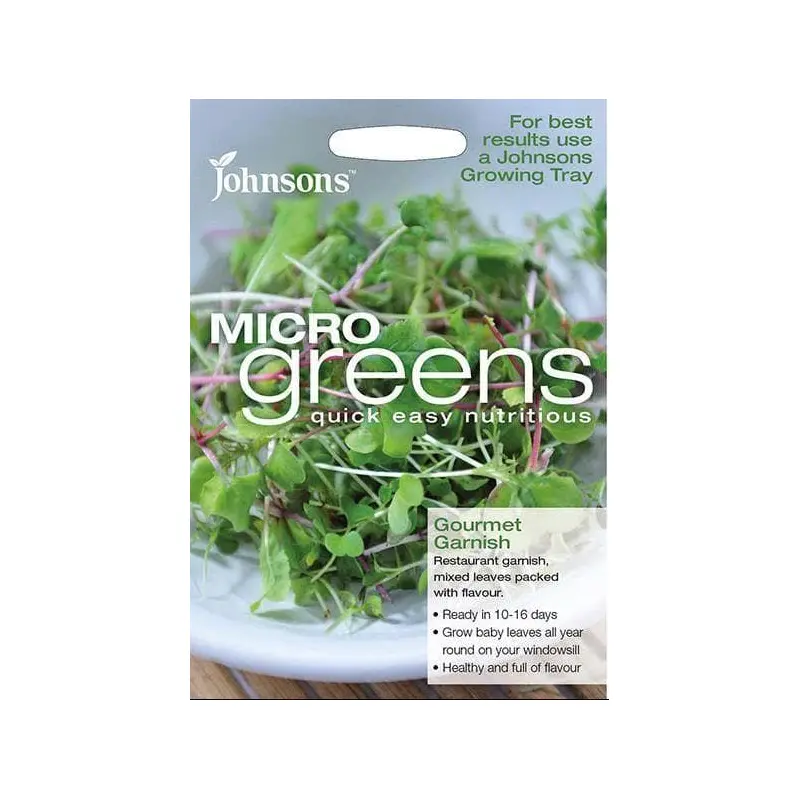 Johnsons Seeds - Vegetable - Microgreen Mixed Leaves Gourmet Garnish - 2000 Seeds