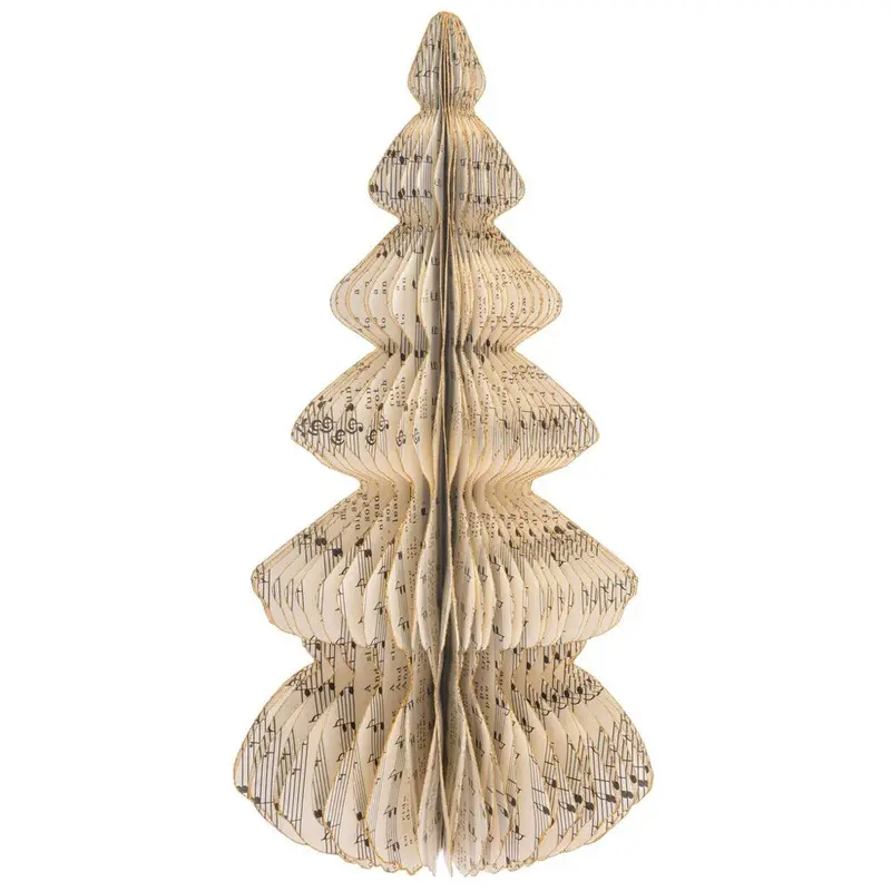 Karma, 10.5" Music Note Paper Tree, Cream