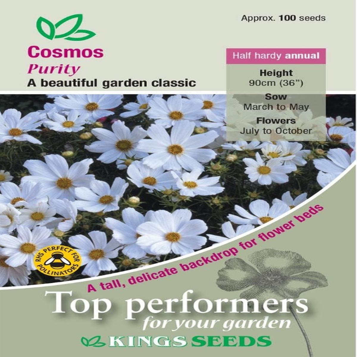 Kings Seeds Cosmos Purity 100 Seeds
