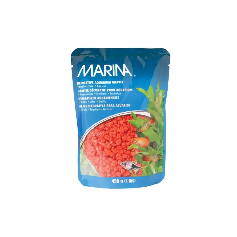 Marina Decorative Orange Gravel, 1 lb