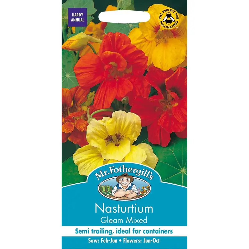 Mr Fothergills Nasturtium Gleam mixed 30 Seeds