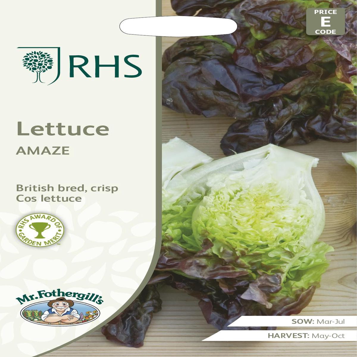Mr Fothergills - RHS - Vegetable - Lettuce - Amaze - 200 Seeds