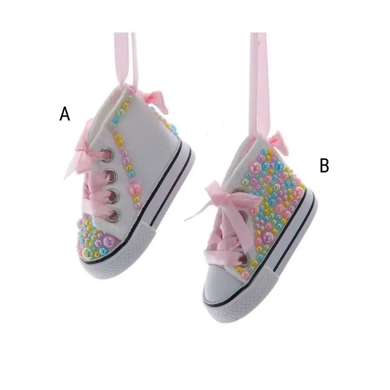 Sneaker w/Beads Ornament, Assorted and Sold Separately