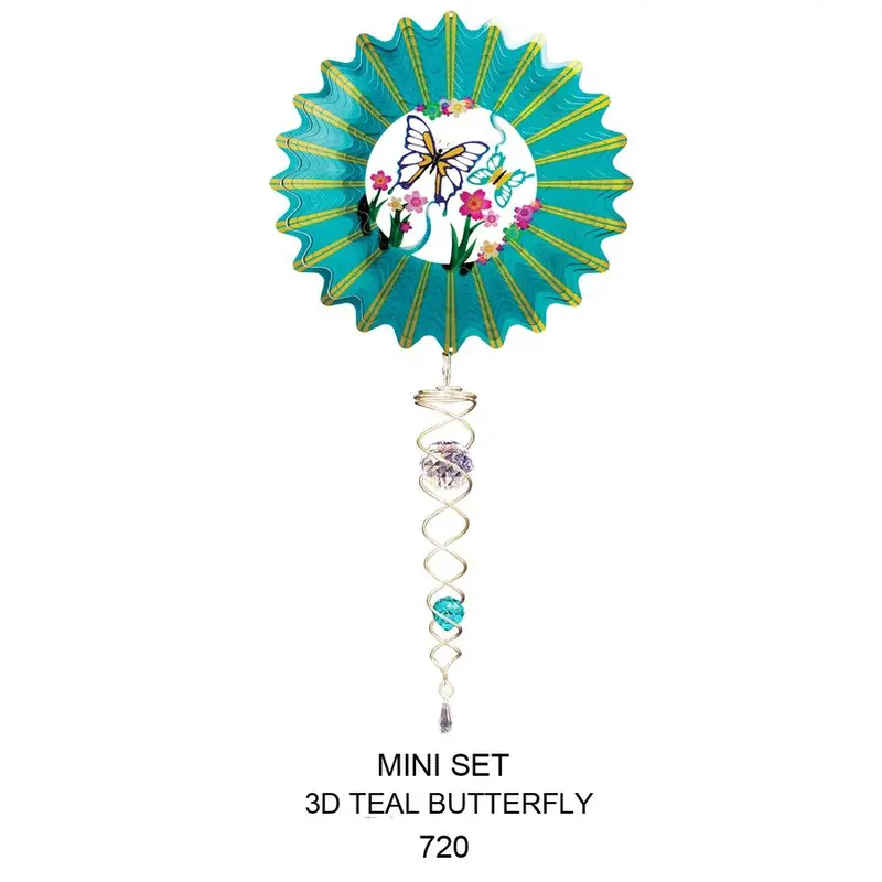 Spinfinity Designs 3D Mini Butterfly Splash Stainless Steel Wind Spinner Set