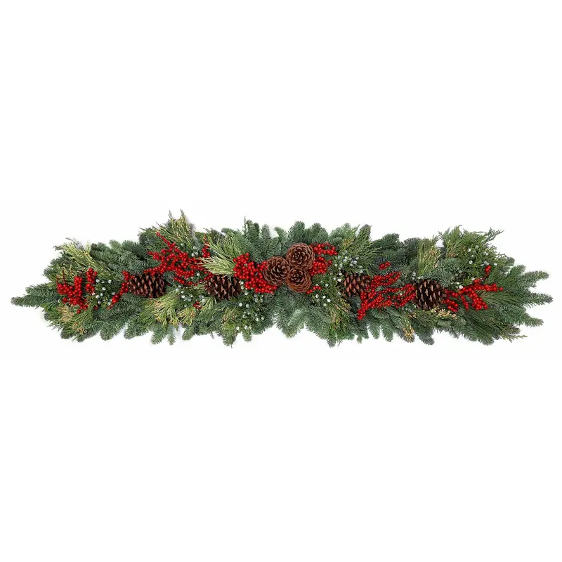 Canella Berry Fresh Cut Mantle Piece, 48"
