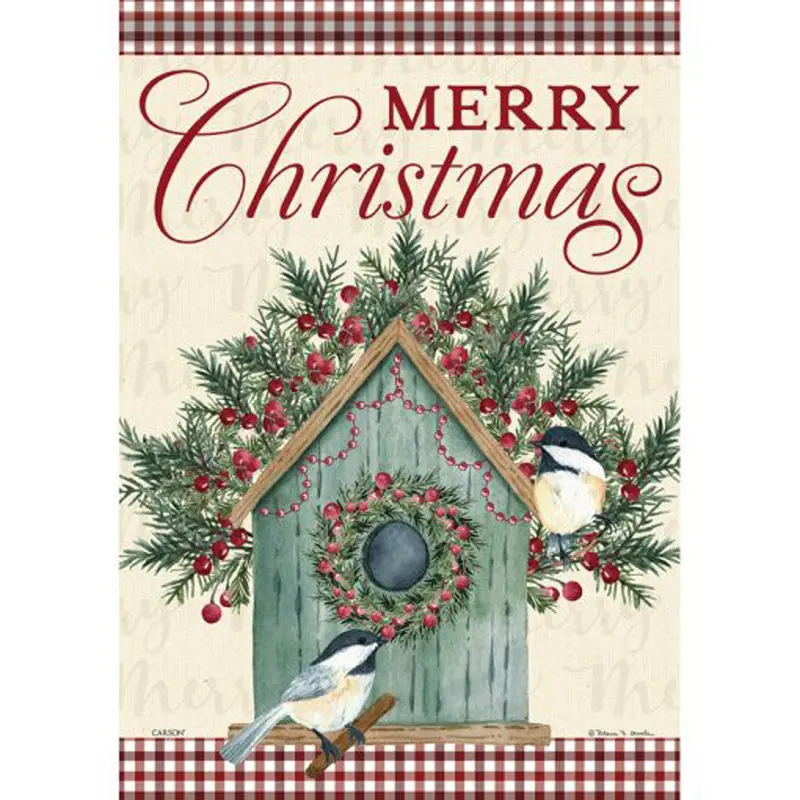 Carson, Christmas Chickadee Garden Flag