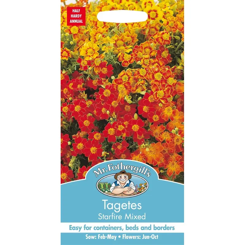 Mr Fothergills Tagetes Starfire Mixed 150 Seeds
