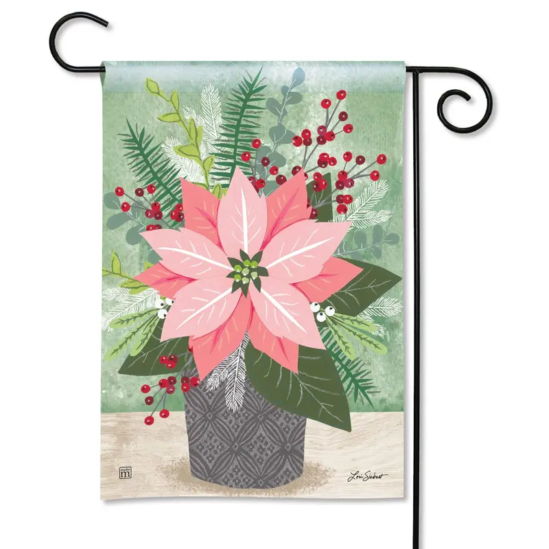 Studio M Pink Poinsettia Garden Flag, 18" x 12.5"