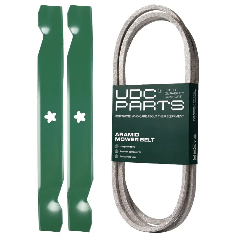 UDC Parts Mower Kit / Belt 138255 + 2 Pack Blades 138497 / Fits Wizard WA1338A