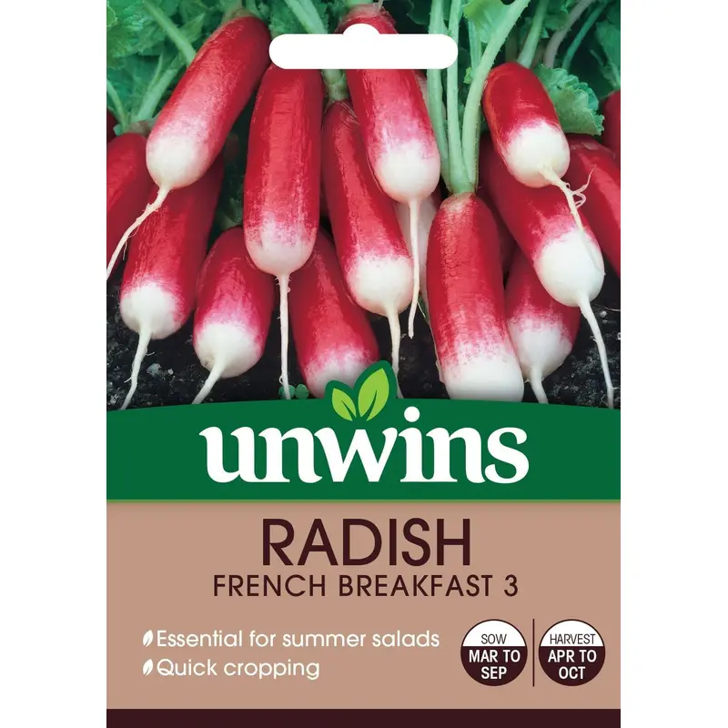 Unwins Radish French Breakfast 3 1000 Seeds