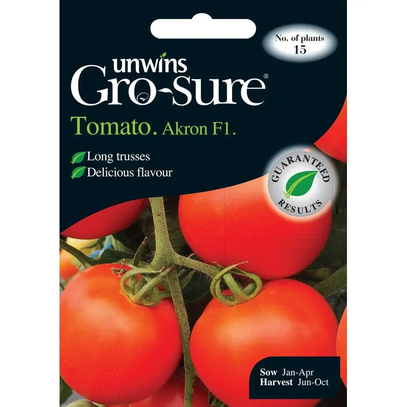 Unwins Tomato Akron F1 Hybrid 15 Seeds