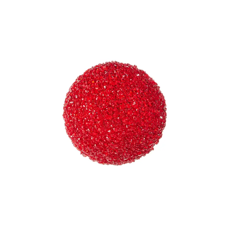 5" Red Glitter Ball Ornament
