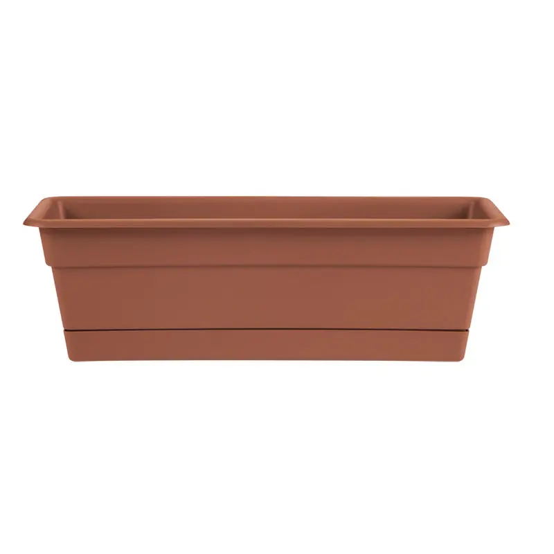 Bloem Dura Cotta Plastic Window Box, Terra Cotta, 18 in.