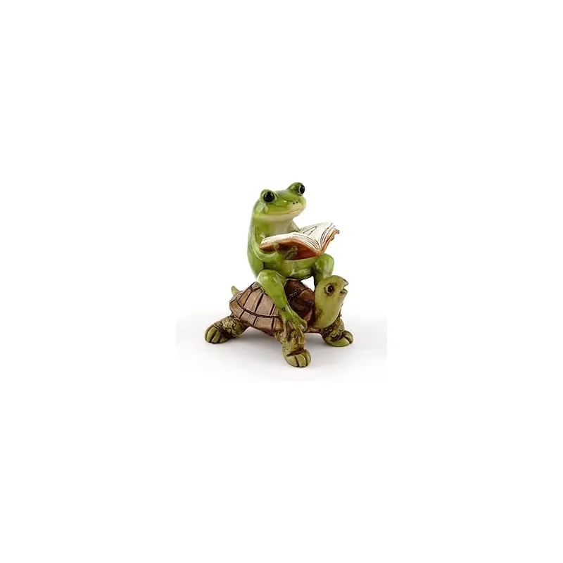 Frog Reading Book on Turtle