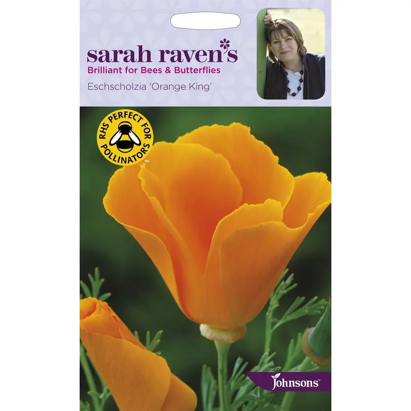 Johnsons Sarah Raven's Eschscholzia Orange King 300 Seeds