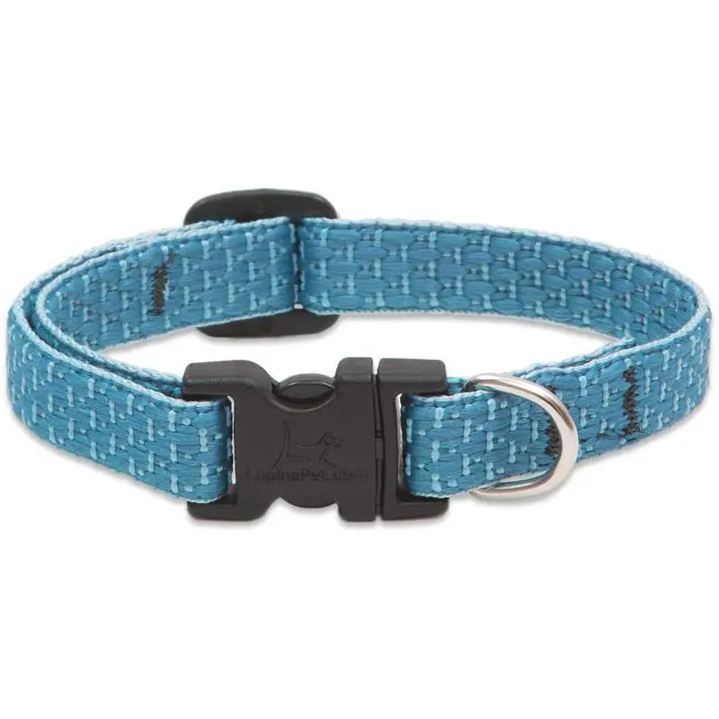 Lupine Dog Collar, 1/2" Wide, 10"-16" Adjustable Neck, Tropical Sea