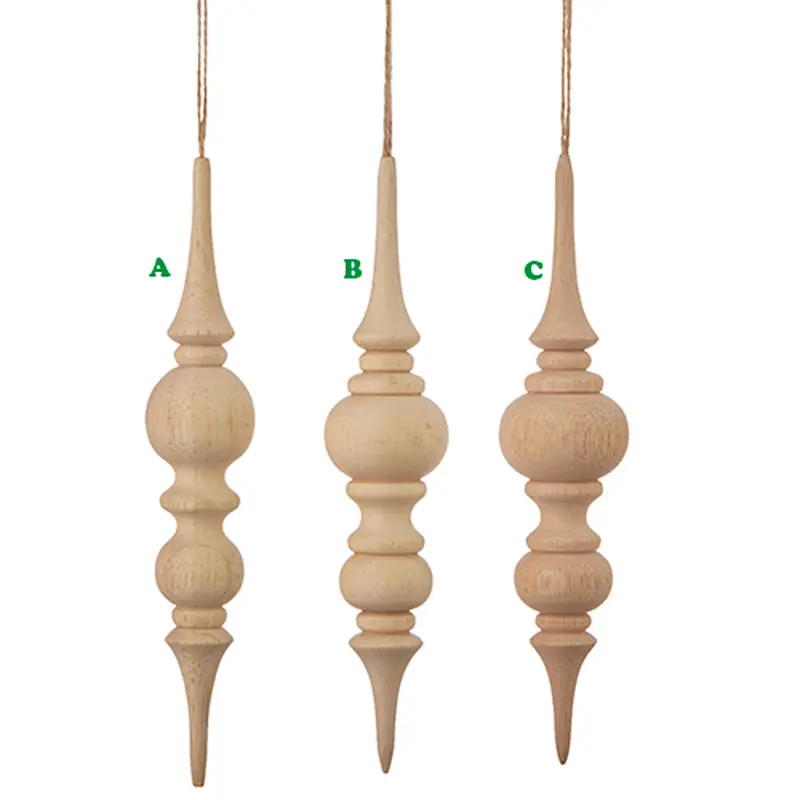 RAZ, Wood Finial Ornament, 8", Assorted and Sold Separately