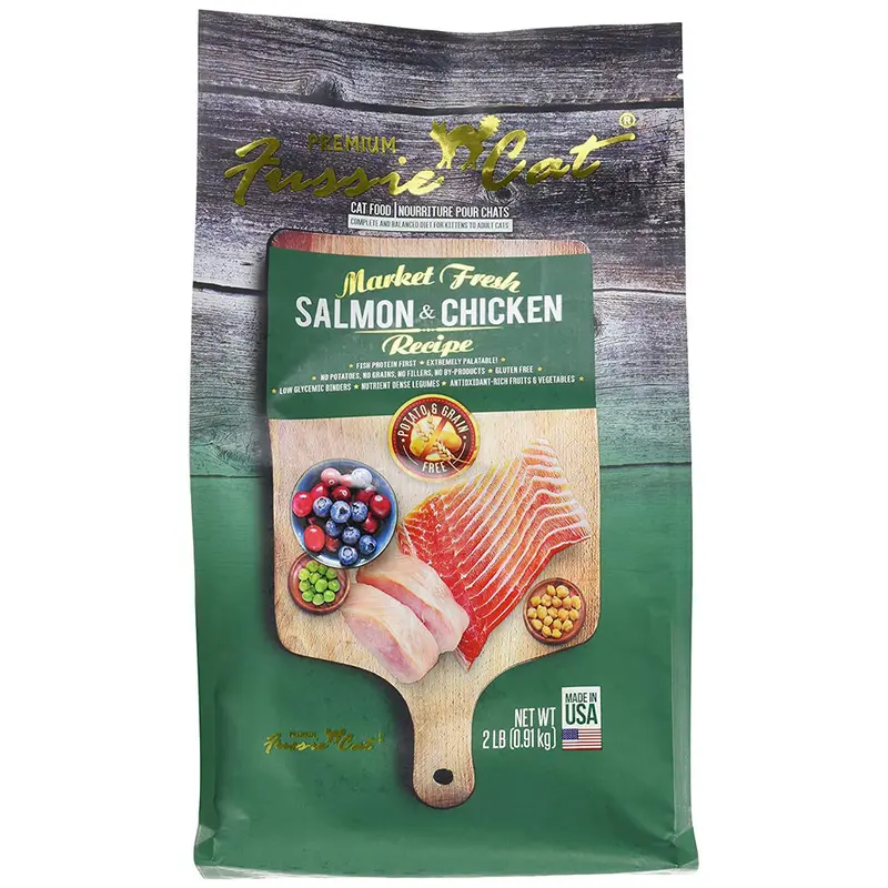 Fussie Cat Market Fresh Salmon & Chicken Cat Food, 2 LB