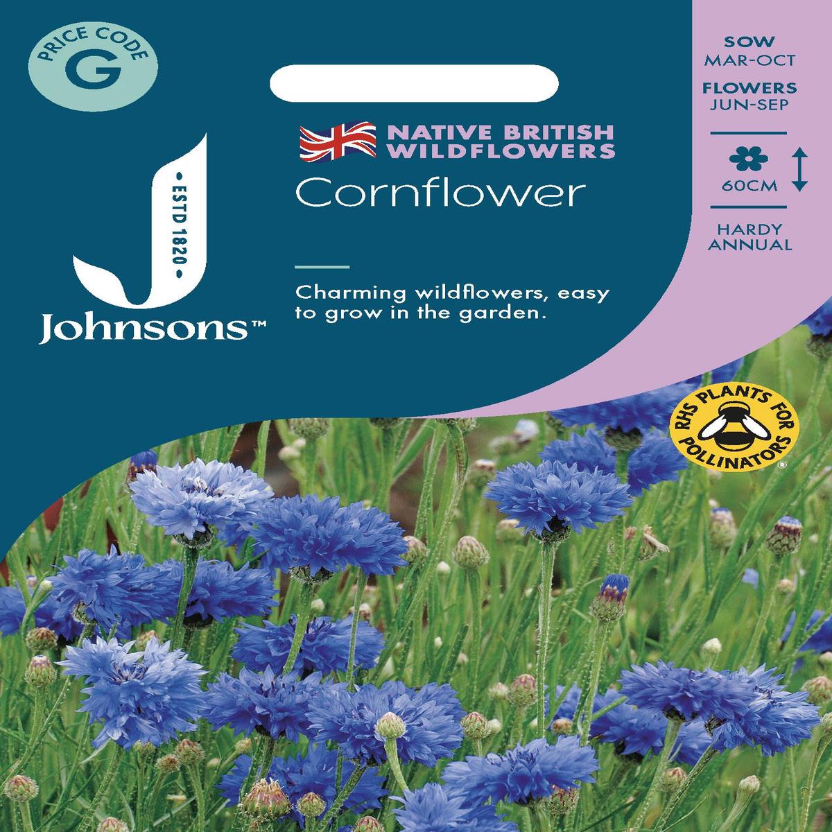 Johnsons - Wild Flowers - Cornflower - 150 Seeds