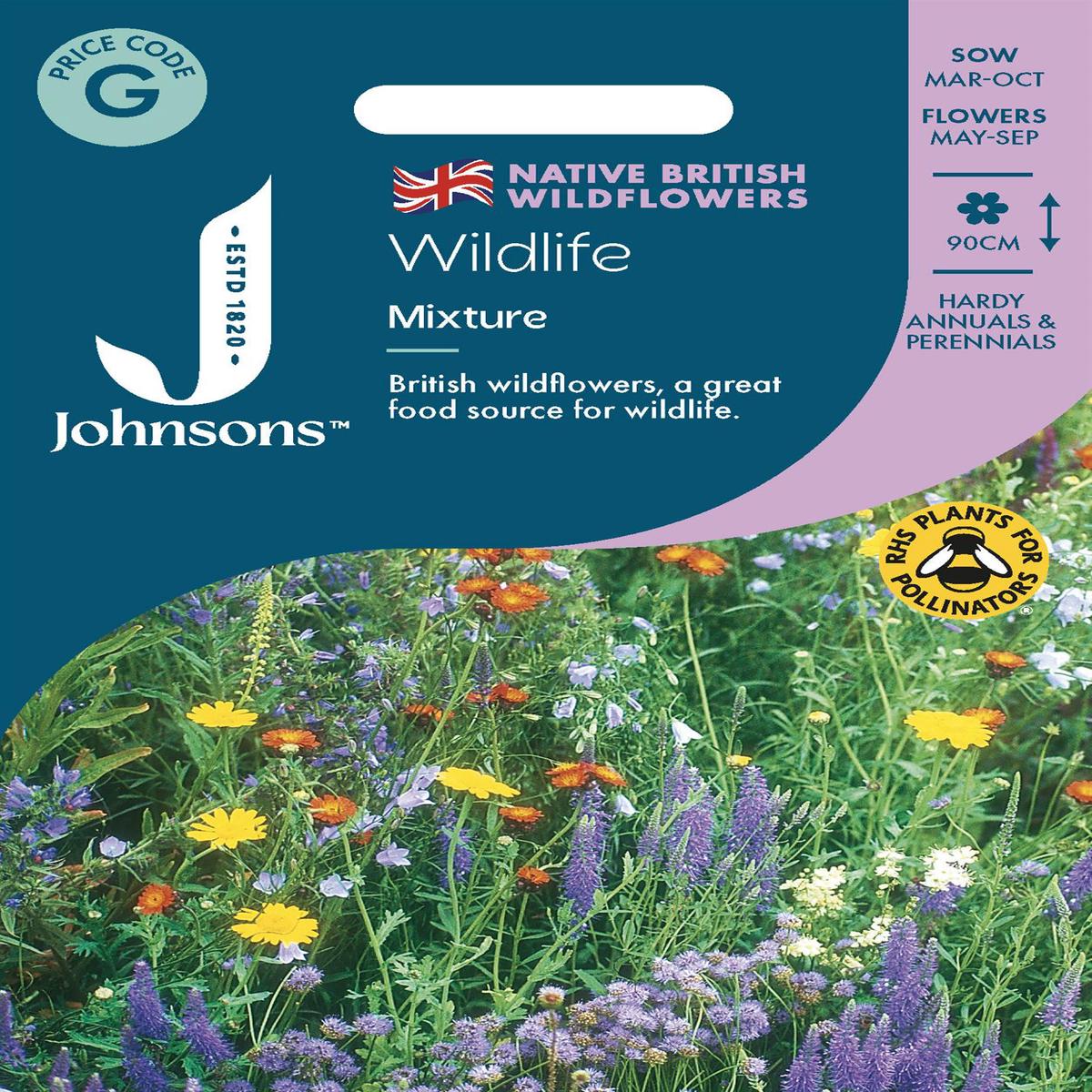 Johnsons - Wild Flowers - Wildlife Mixture - 1 Seeds