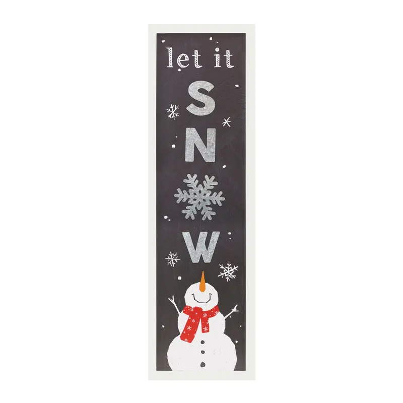 Melrose International Let it Snow Easel, MDF, Black/White, 9.45"W X 31.5"H