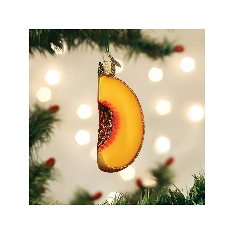 Old World Christmas Peach Slice Ornament