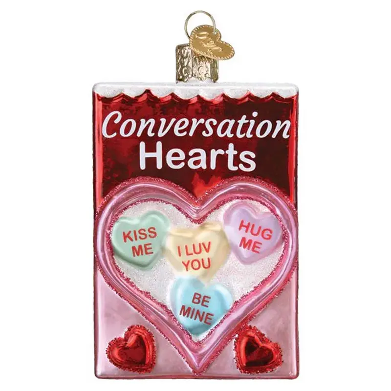 Old World, Conversation Hearts Candy Ornament