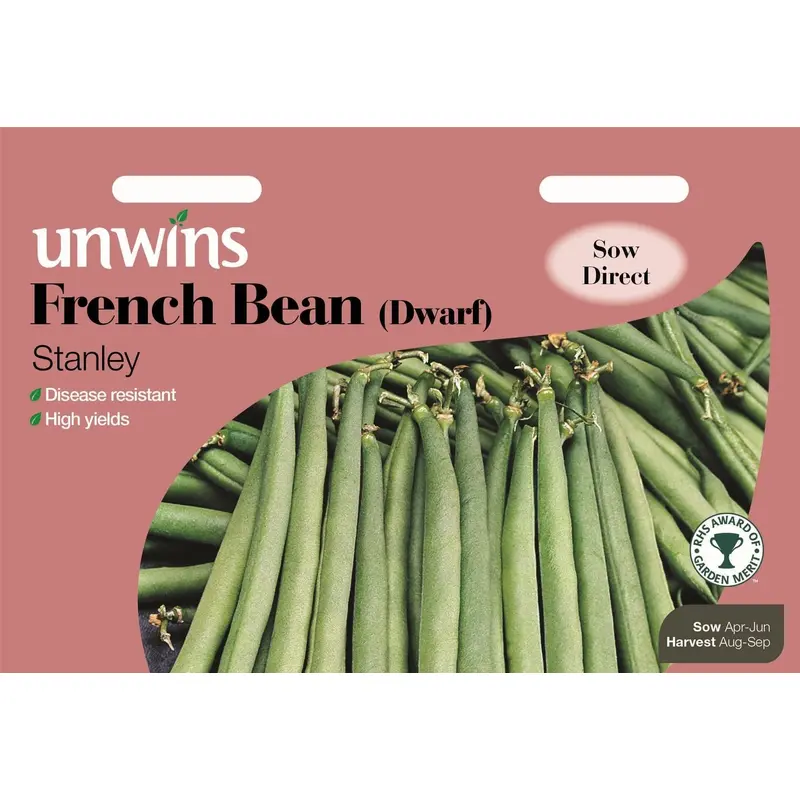 Unwins French Bean (Dwarf) Stanley 100 Seeds