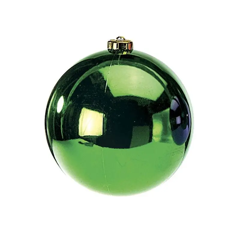 80MM Green Shiny Boxed Ornaments (6 Pack)