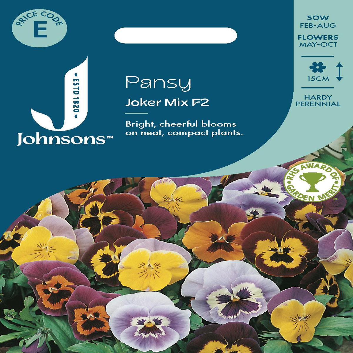 Johnsons - Pansy Joker Mix F2 - 45 Seeds