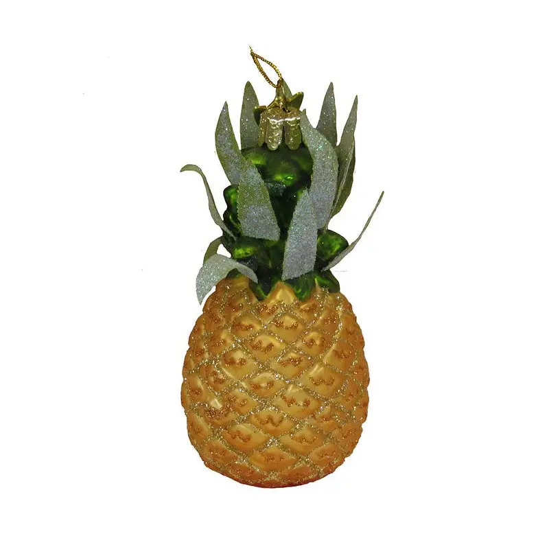 Kurt Adler Noble Gems Pineapple Glass Ornament, 3.5"