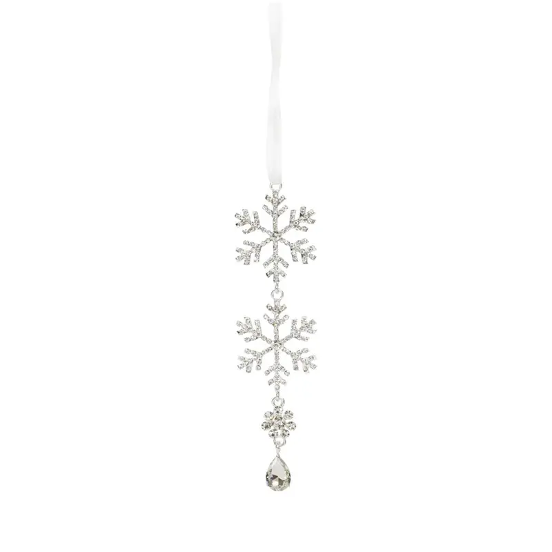 Melrose International, Silver Jewel Snowflake Ornament, 8"