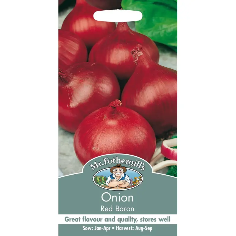 Mr Fothergills Onion Red Baron 150 Seeds