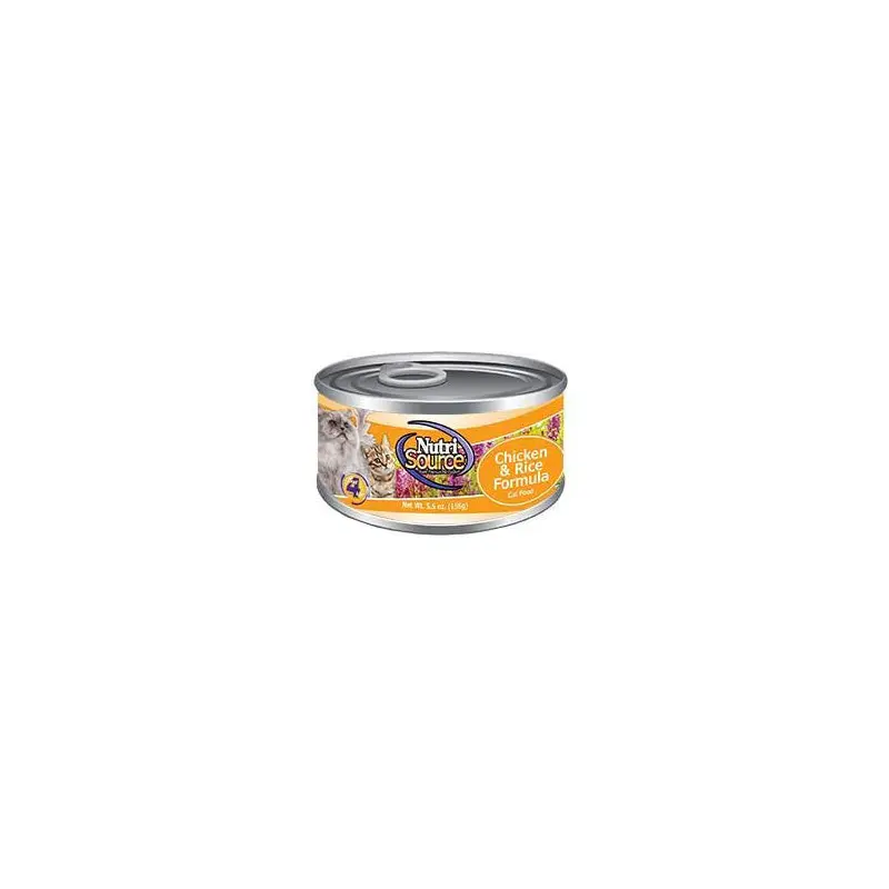 Nutrisource Chicken & Rice Formula, Canned Cat Food, 5 oz