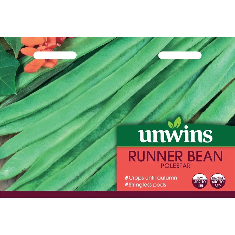 Unwins Runner Bean Polestar 45 Seeds
