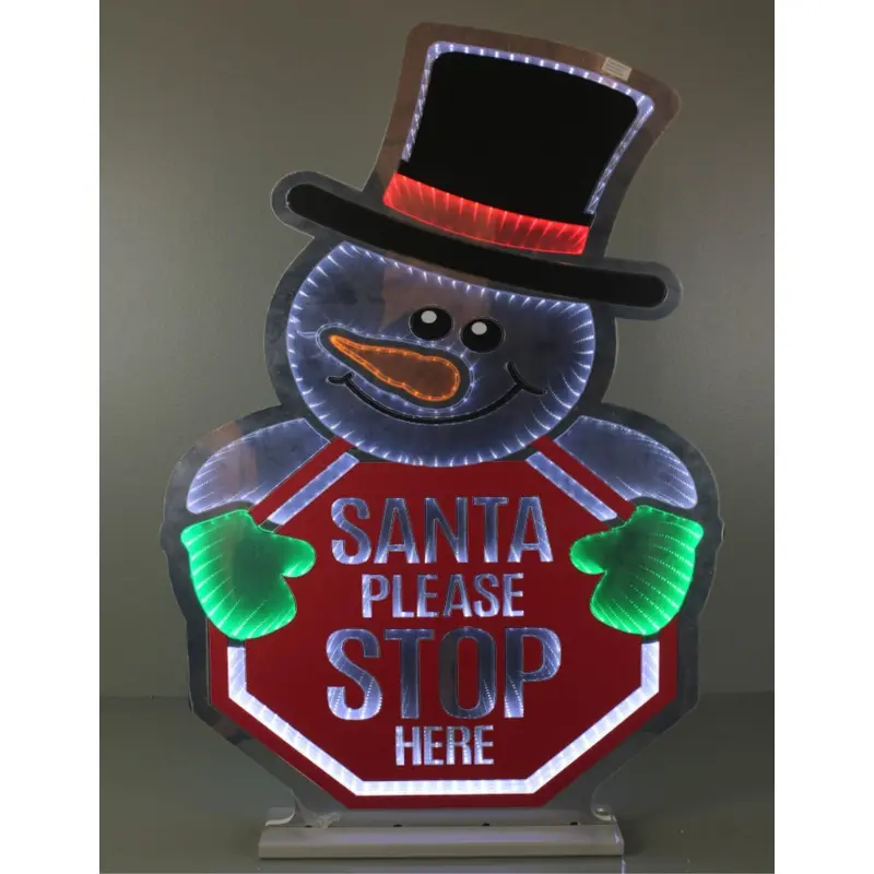 35.5" Infinity Snowman Stop Sign