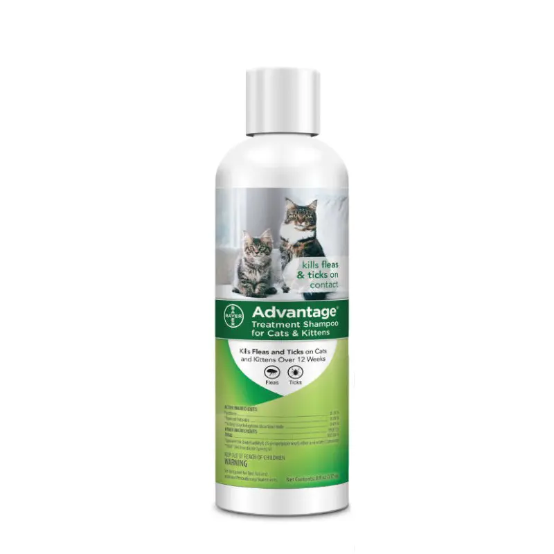 Bayer Advantage Flea & Tick Treatment Shampoo for Cats & Kittens, 8 oz