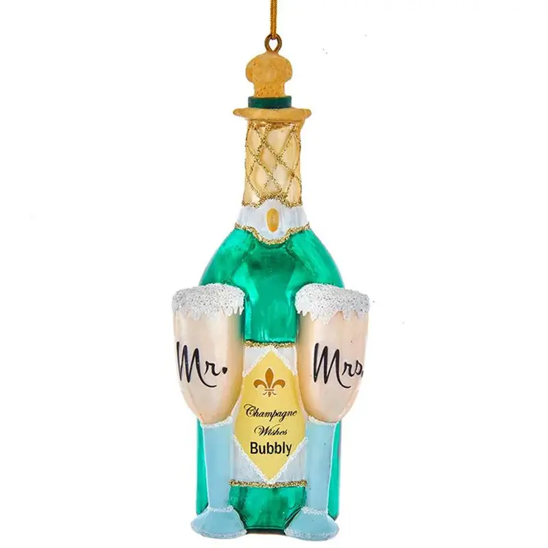 Kurt Adler, Wedding Champagne w/Glasses Ornament