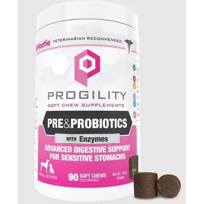 Nootie, Progility Pre & Probiotics/Enzymes, 90CT