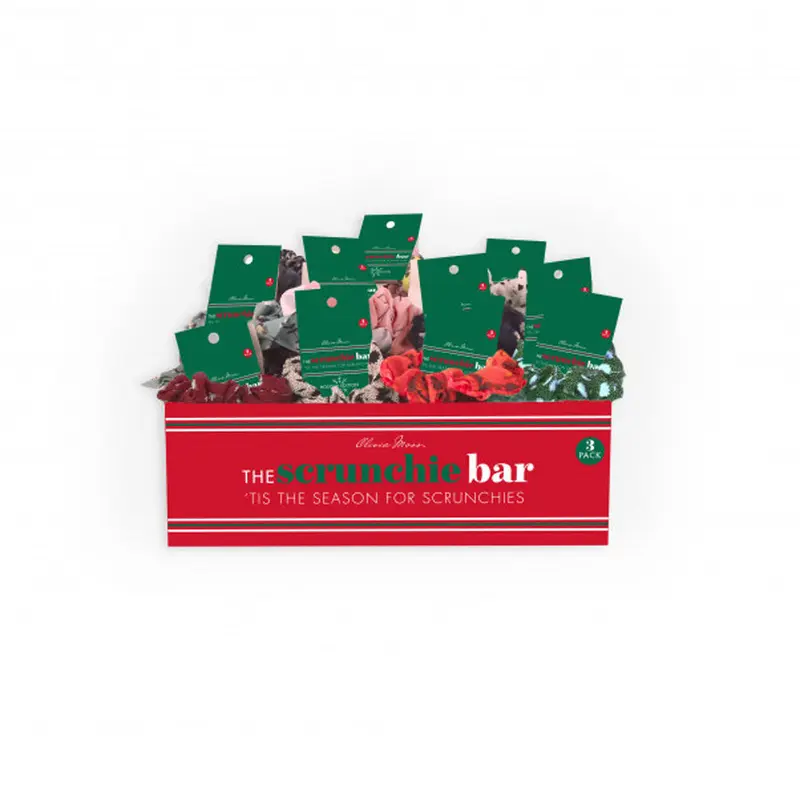 Olivia Moss, Scrunchie Bar, Holiday 3 pack, Assorted and Sold Individually
