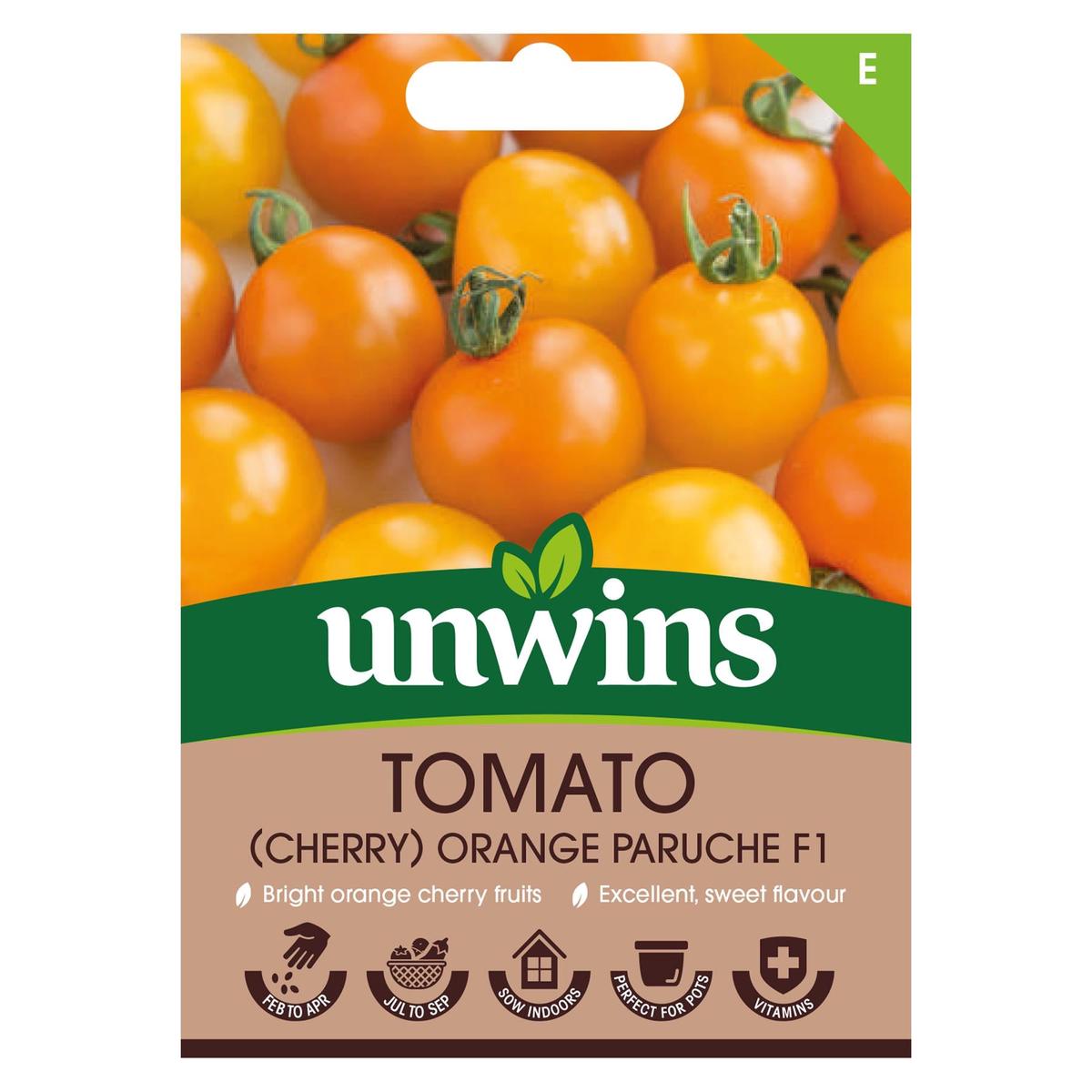 Unwins Vegetable Tomato Orange Paruche F1 Hybrid - 6 Seeds
