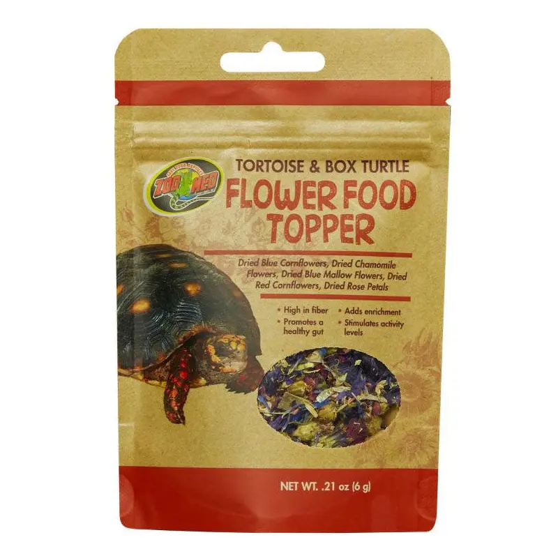 Zoo Med Tortoise & Box Turtle Flower Food Topper, 0.21 oz.