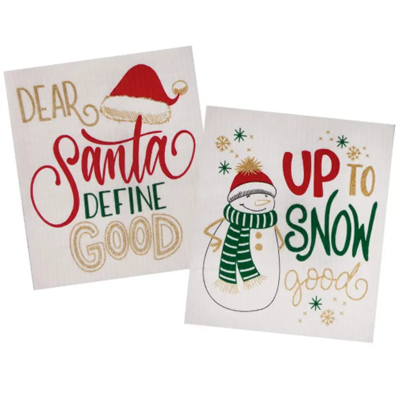 Kay Dee Designs, Santa/Snowman Fun Cloth, 2 Pack