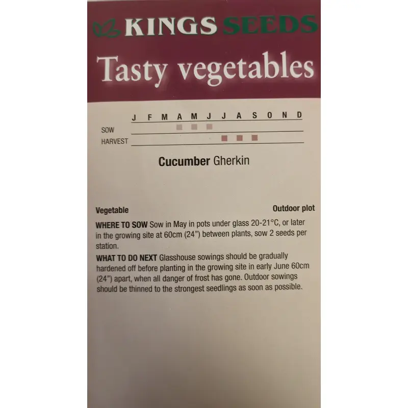 Kings Seeds Cucumber Gherkin 50 Seeds