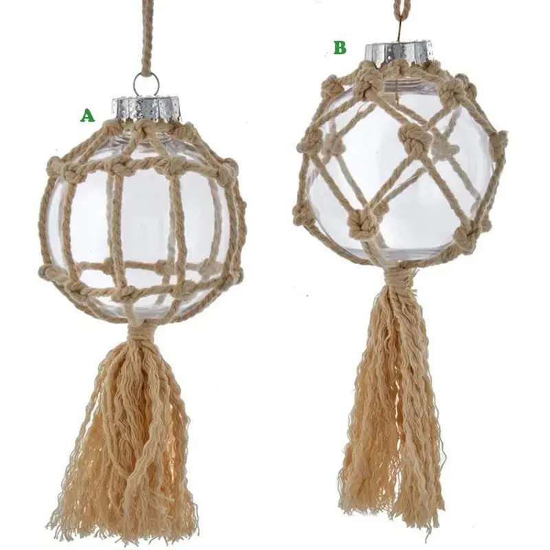 Kurt Adler, Plastic Ball w/ Tassel Ornament, 80MM, Assorted and Sold Separately