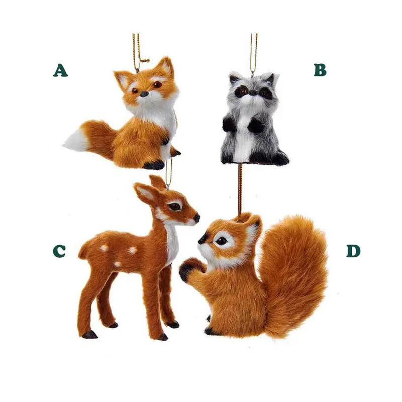 Kurt Adler, Plush Animal Ornament, Assorted & Sold Separately
