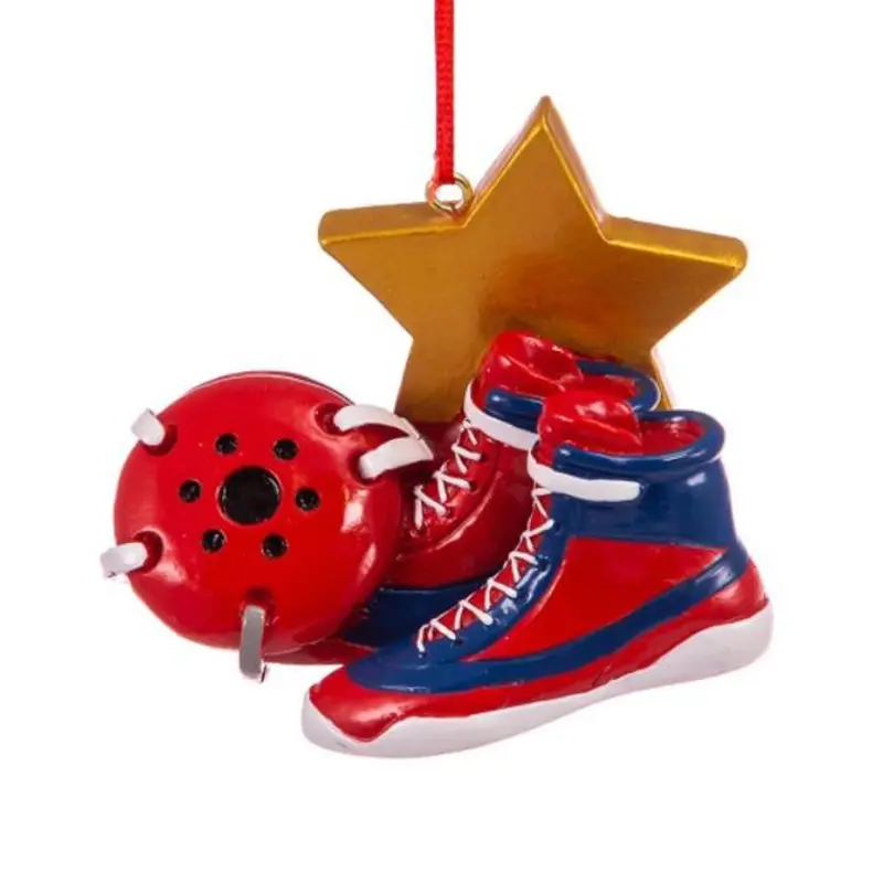 Kurt Adler, Wresting Ornament, 2.375"