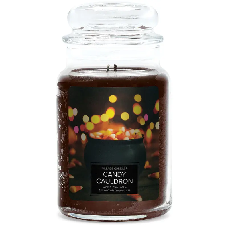 Village Candle, Candy Cauldron, Large Candle